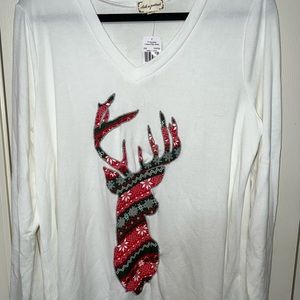 Christmas holiday deer long sleeve